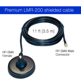 Heavy Duty 7 dBi Wi-Fi Antenna w/ RP-SMA Extension Cable & Magnet Base for Bearifi PC