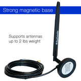 Heavy Duty 7 dBi Wi-Fi Antenna w/ RP-SMA Extension Cable & Magnet Base for Bearifi PC